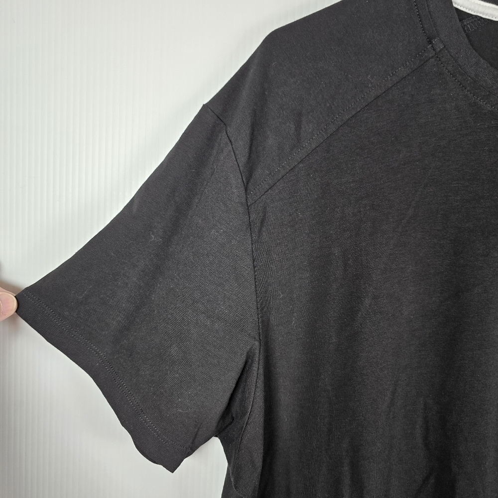 NWOT Kenneth Cole Black Short Sleeve Henley Tee Cotton /Spandex Size XL - Picture 4 of 7